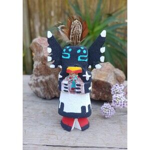 Vintage Handcrafted Crow Kachina By Grace Pooley